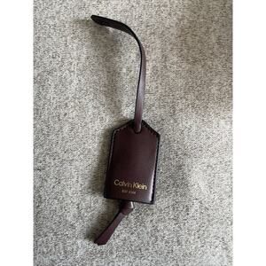 Calvin Klein Brown Tan Gold Keychain Purse Charm